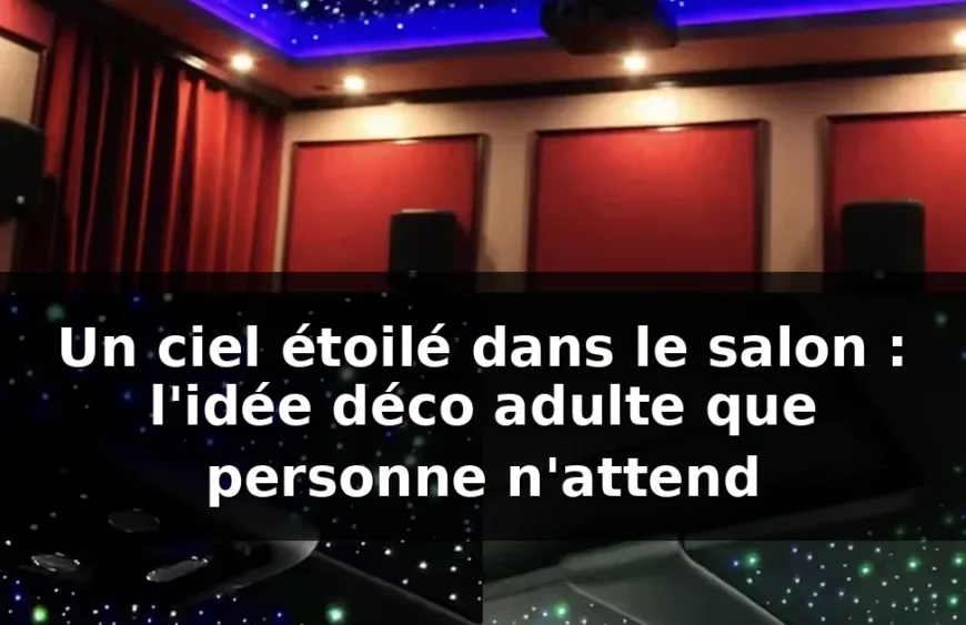 Ciel étoilé salon : idée déco adulte originale en 2026 — illustration