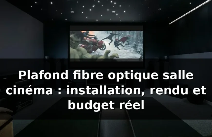 Plafond fibre optique salle cinéma : installation et budget — illustration