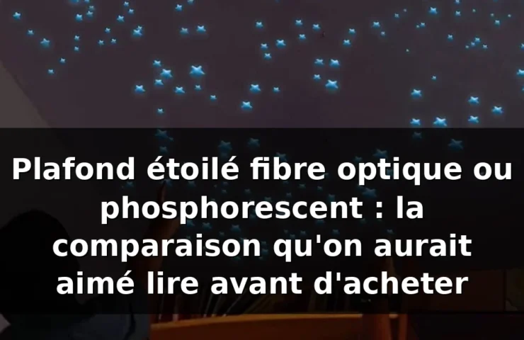 Plafond étoilé fibre optique vs phosphorescent — illustration
